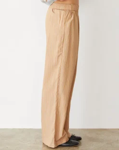 MONROW Stripe Poplin Boxer Pants CAPPUCCINOSTRIPE Best Sale